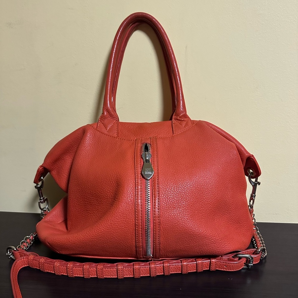 Orange Leather Pour La Victoire Authentic Leather Purse